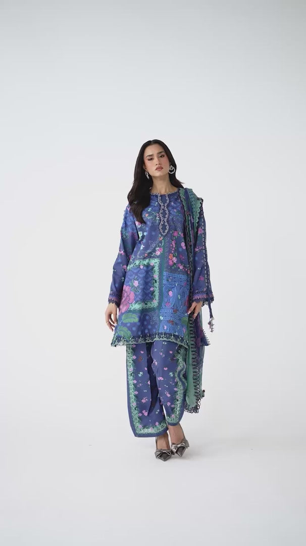 Maria.B M.Prints 4B Women 3-Piece Set Blue